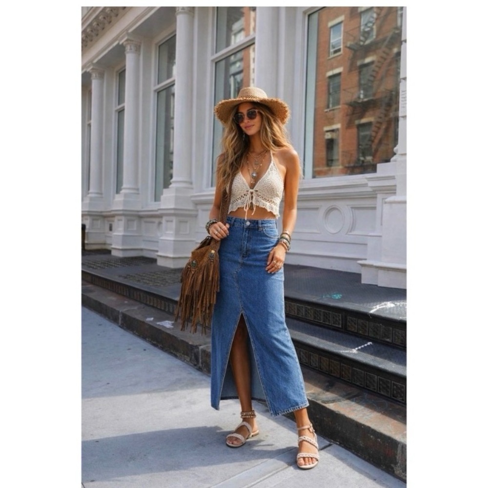 MADEWELL Midi Denim Skirt - Picture 2 of 9